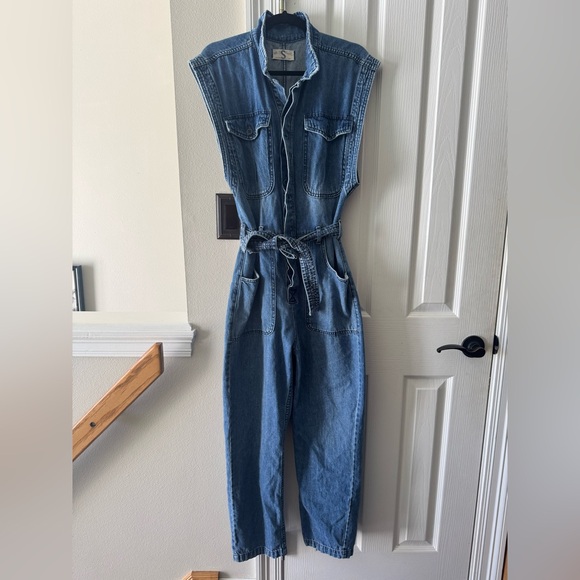 We The Free x Free People Sydney Coverall in Breezy Blue - Picture 6 of 9